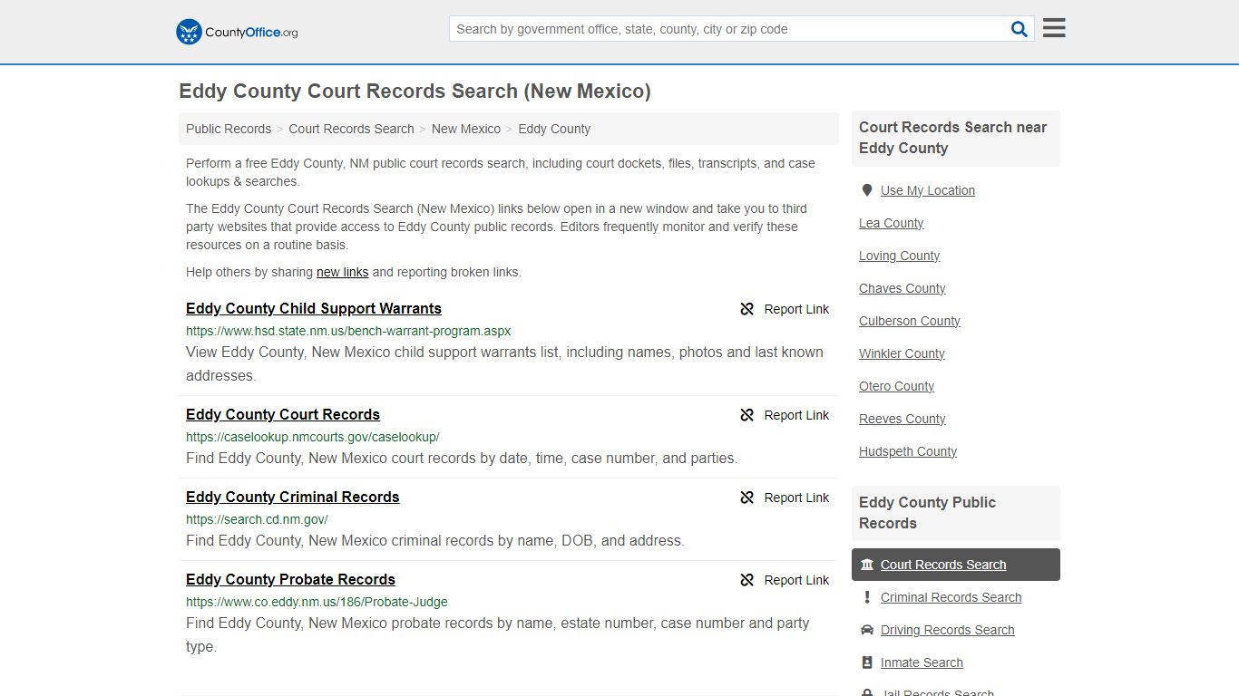 Eddy County Court Records Search (New Mexico) - County Office
